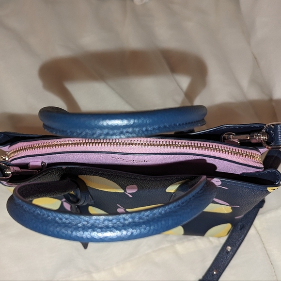 Kate Spade Margaux Medium Satchel Bag Blue Lemon Zest Satchel Purse EUC - Picture 8 of 10